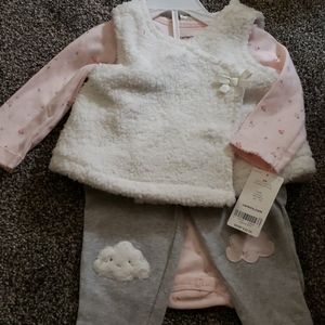 6 month carters 3 piece set baby girl